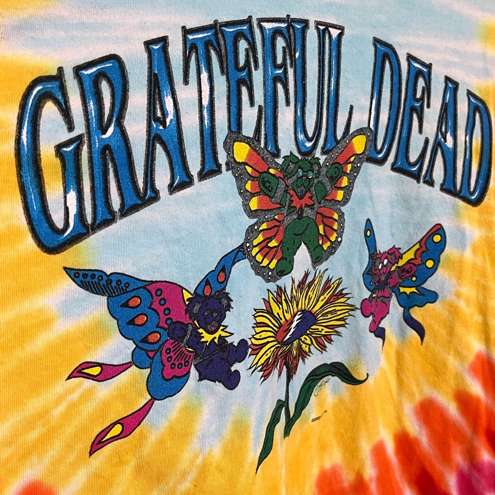Y2K Sundog Grateful Dead Tie-Dye vintage T-Shirt - Multicolor 2sided design - Picture 5 of 6